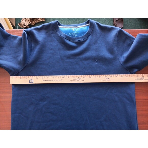 Tailorbyrd Crewneck Sweatshirt Large Navy Blue Long Sleeves Cotton Blend EUC - Picture 5 of 6